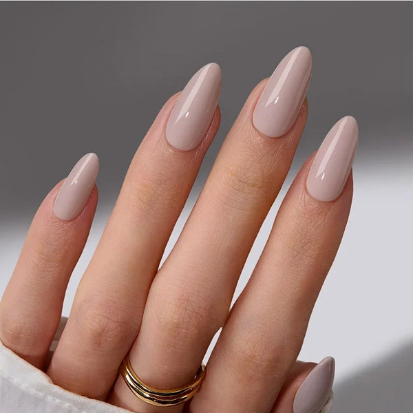 Taro Goddess Almond Nails, Soft Gel Press-On