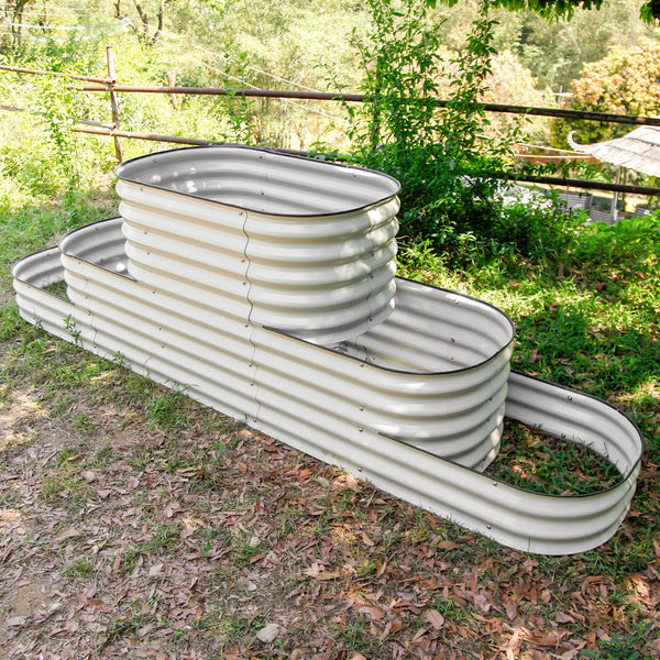 32 in. Terraced Large Metal Garden Beds