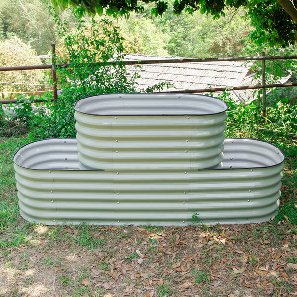 32 in. Double Terraced Metal Garden Beds