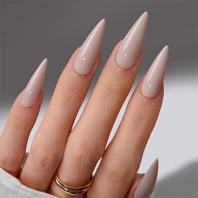 Taro Dream Stiletto Nails, Soft Gel Press-On