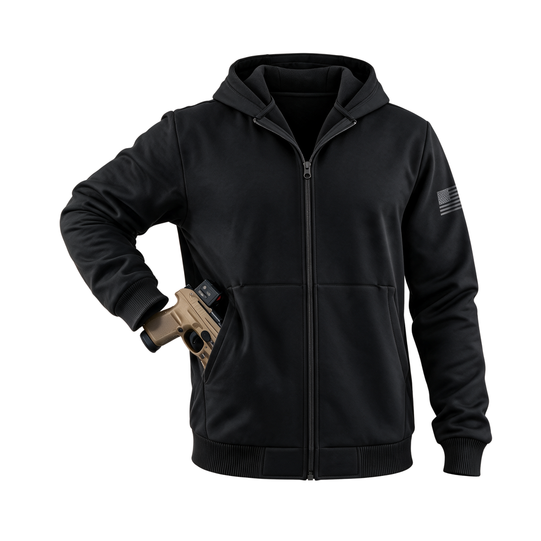 Zip Concealment Hoodie