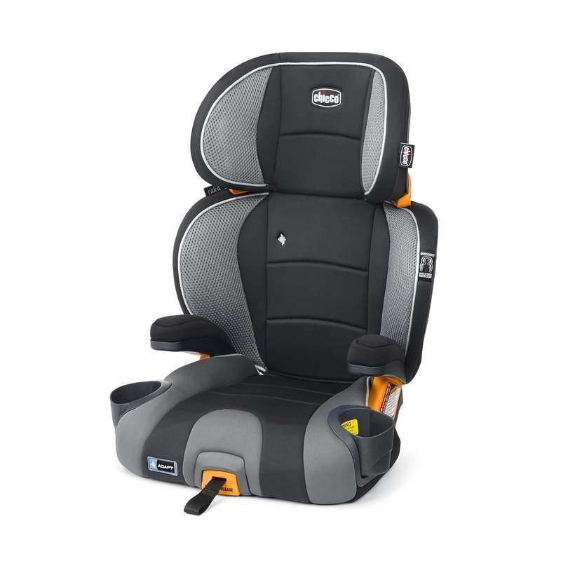 Chicco KidFit Adapt Plus 2-in-1 Booster Car Seat (Ember Black)